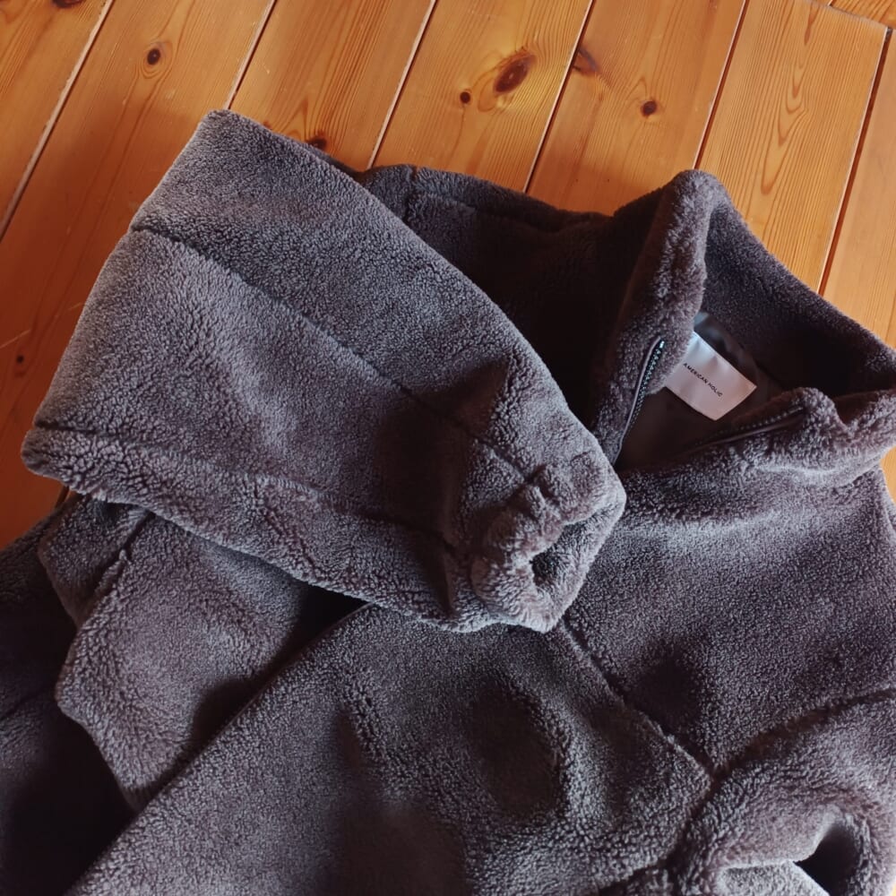 AMERICAN HOLIC スタンドカラーミニファーブルゾン