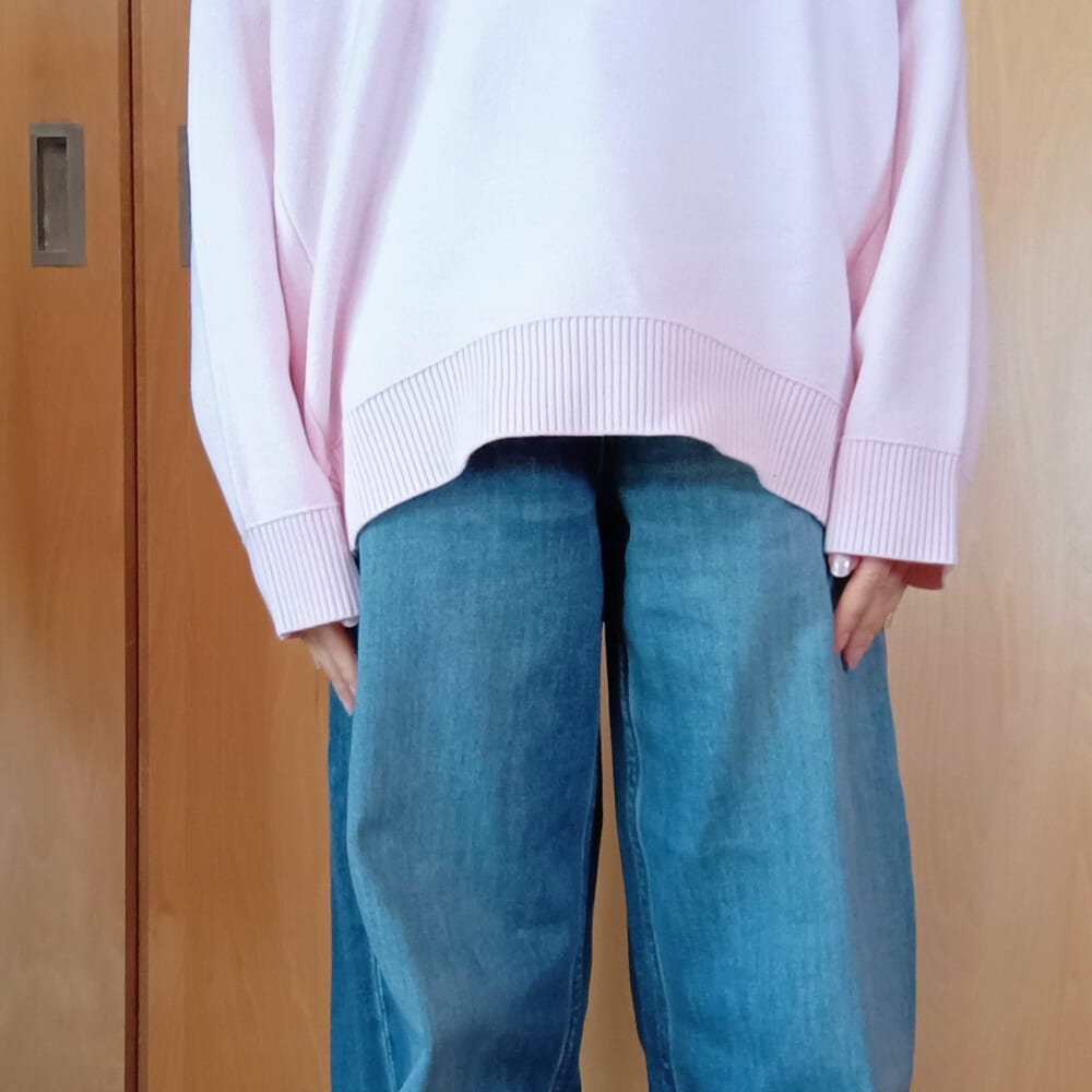 GU スウェットライクニットオーバーサイズプルオーバー