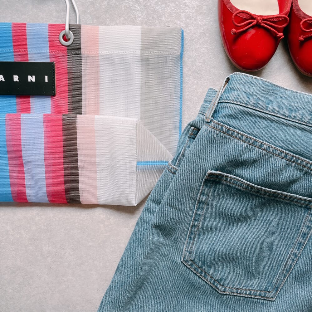 マル二 マーケットバッグ リリーホワイト