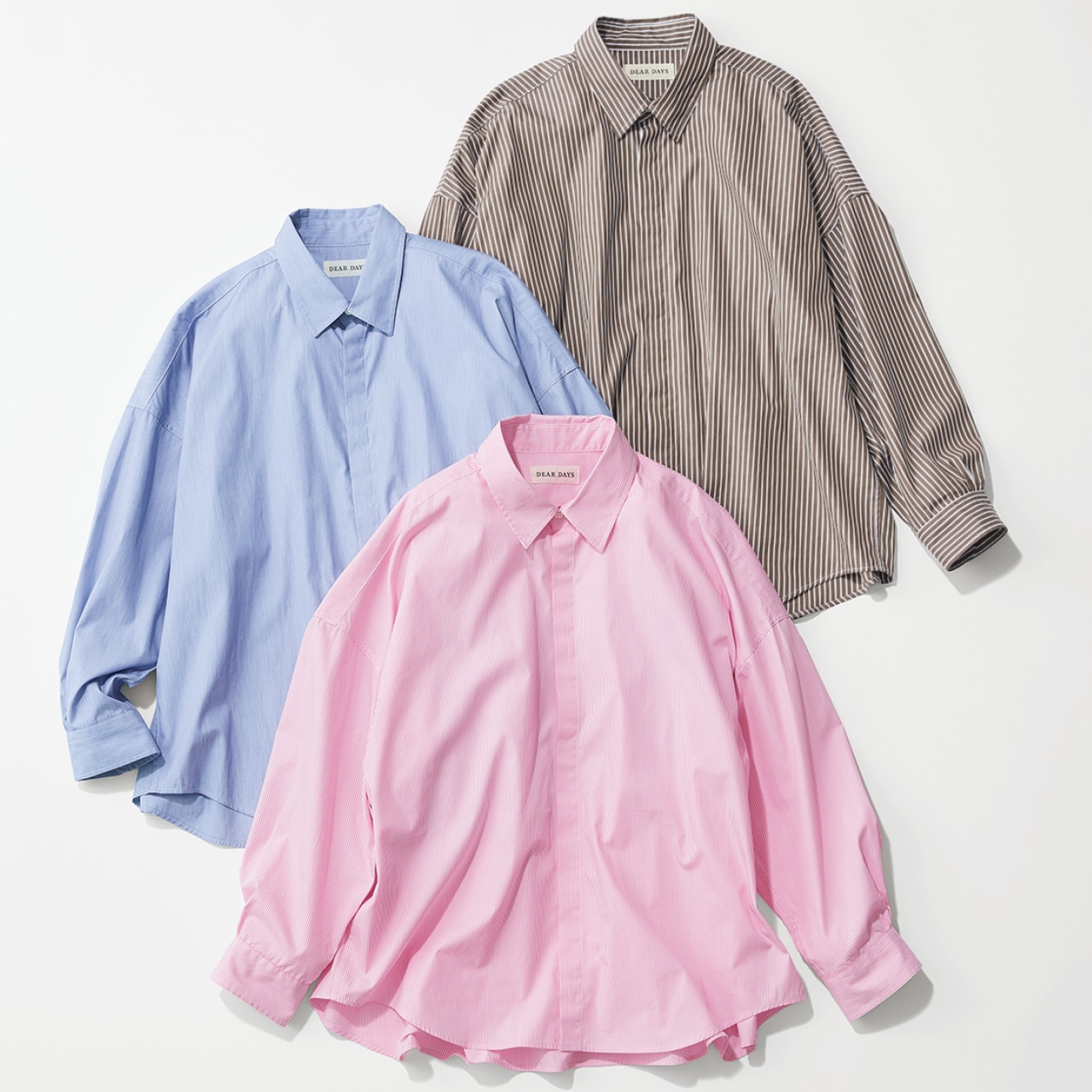 12closet（トゥエルブクローゼット）【洗える】【DEAR DAYS】バックフレアオーバーシャツ