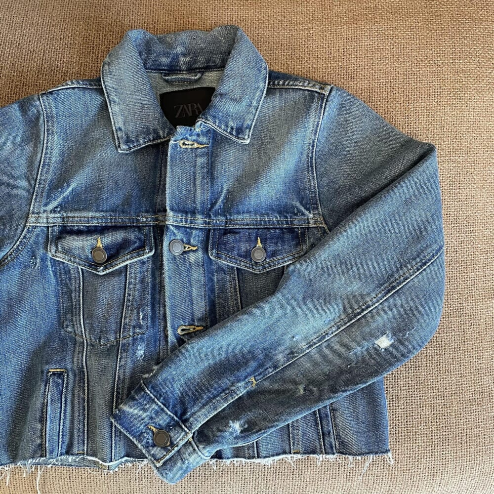 ZARA「クロップド丈デニムジャケット」