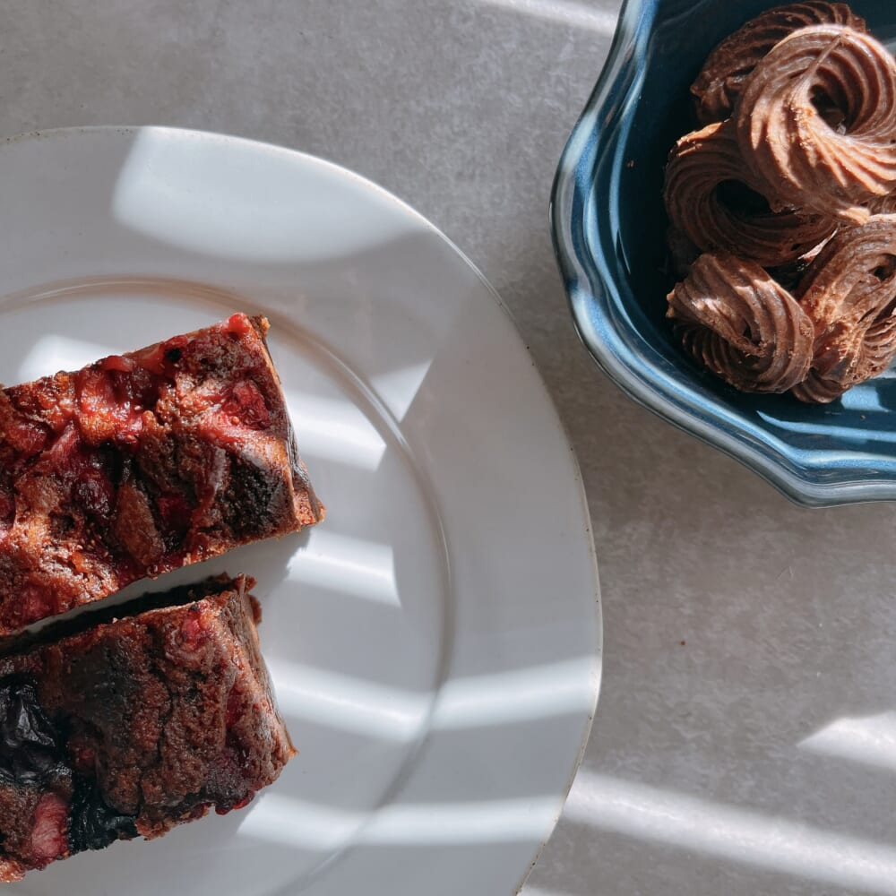 LEEレシピ 近藤幸子 ミックスベリーのブラウニー