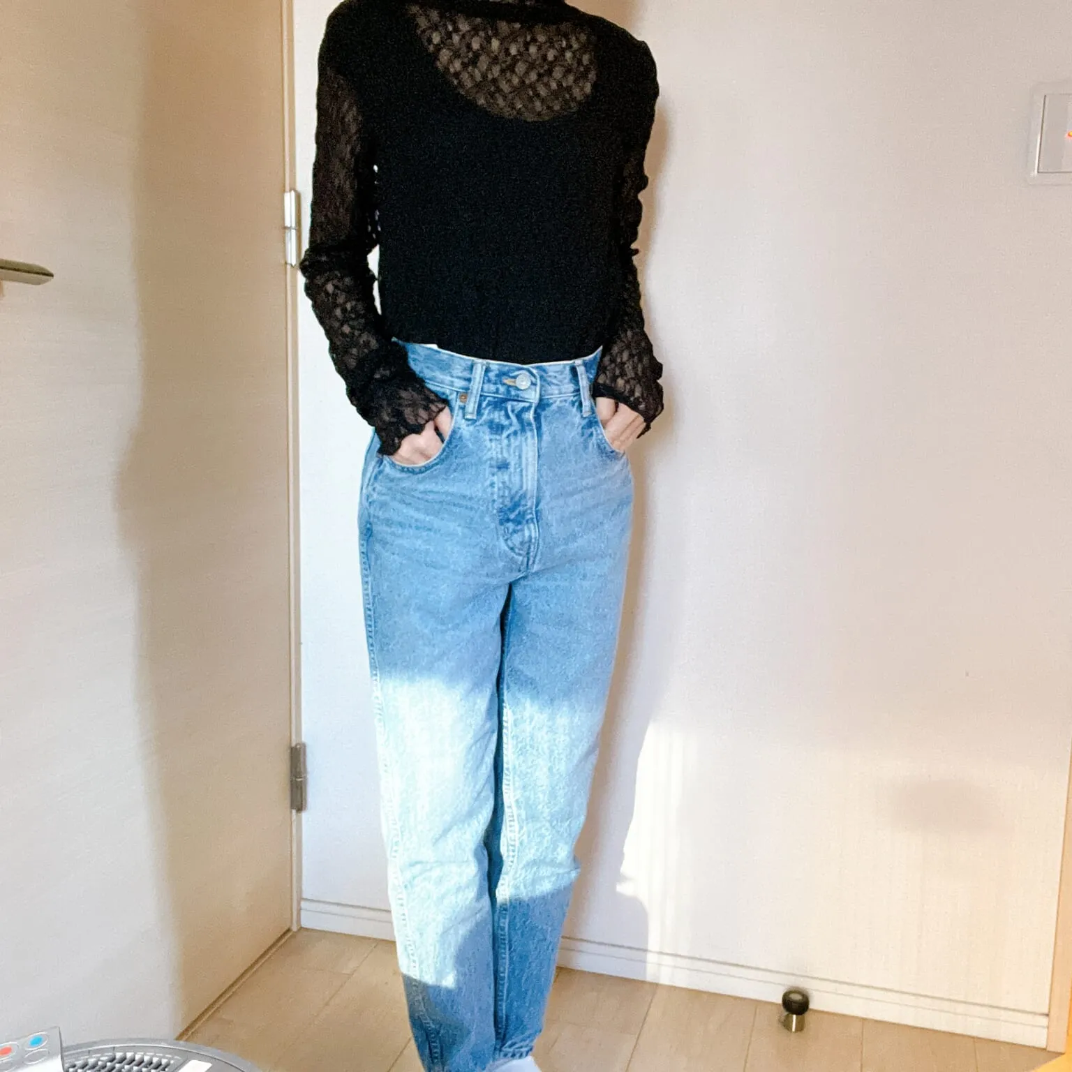 12closet
【洗える】総レースジャージートップス