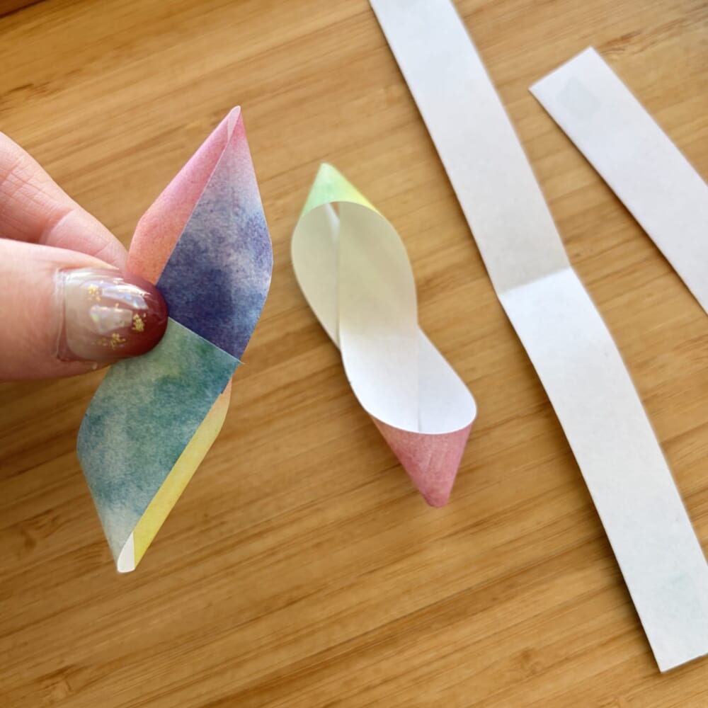 折り紙1枚　リボン　ラッピング