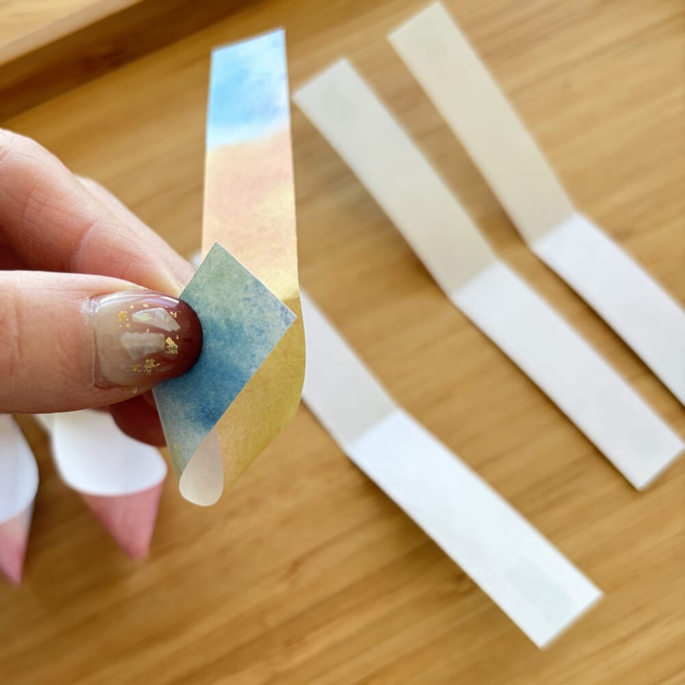 折り紙1枚　リボン　ラッピング