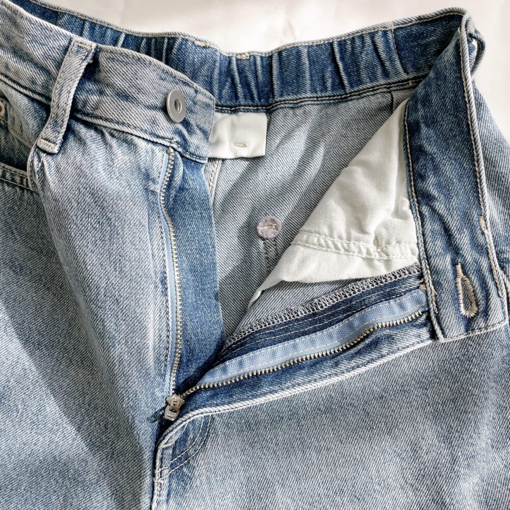 婦人　木の実から作ったカポック混　デニムコクーンパンツ 無印良品