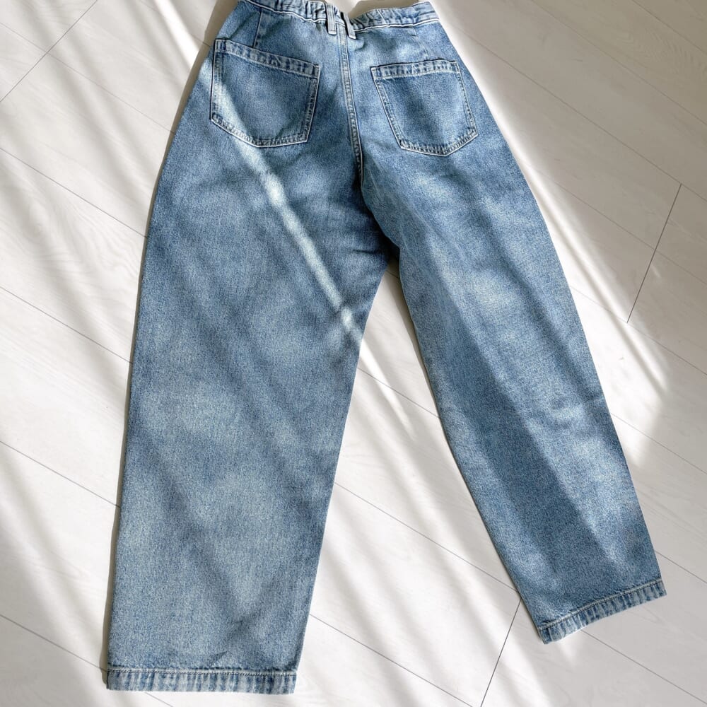 婦人　木の実から作ったカポック混　デニムコクーンパンツ 無印良品