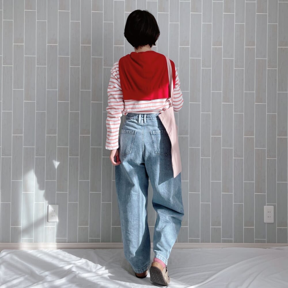 婦人　木の実から作ったカポック混　デニムコクーンパンツ 無印良品