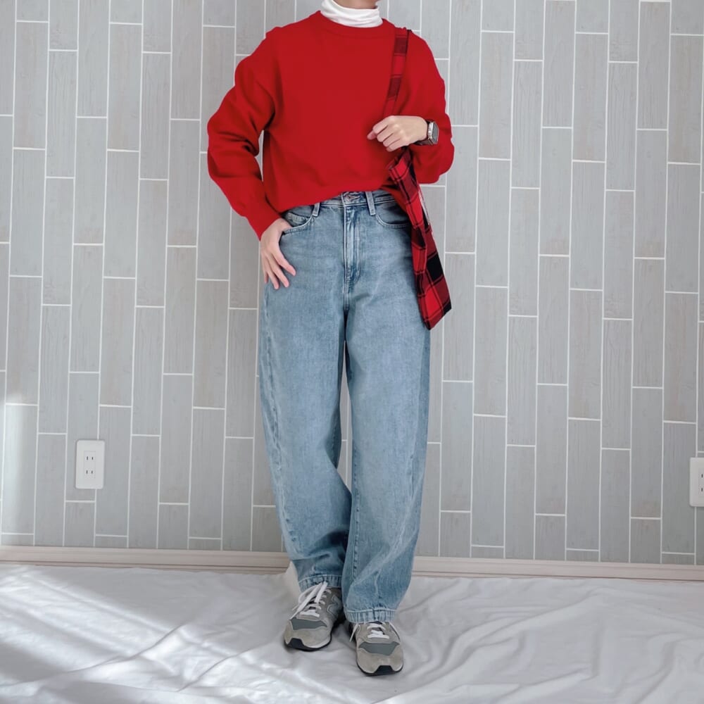 婦人　木の実から作ったカポック混　デニムコクーンパンツ 無印良品