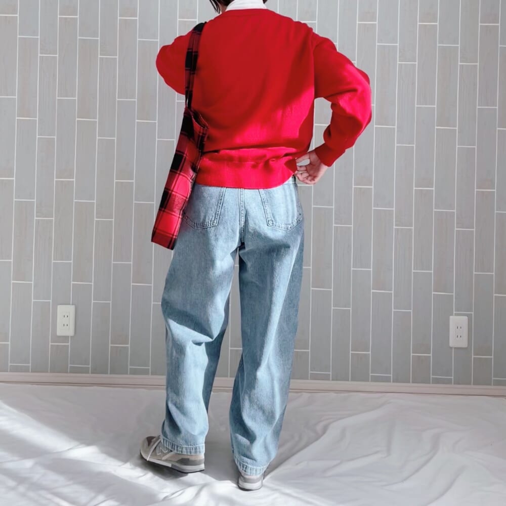 婦人　木の実から作ったカポック混　デニムコクーンパンツ 無印良品