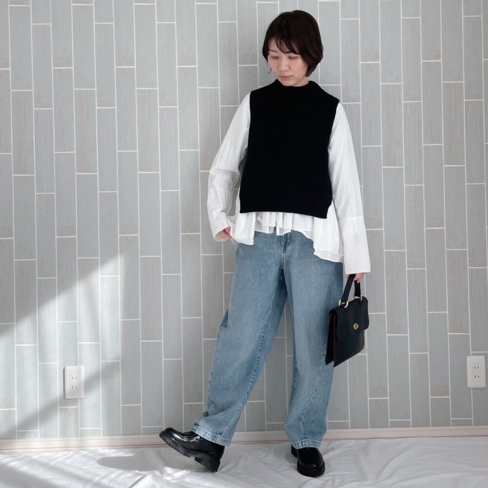 婦人　木の実から作ったカポック混　デニムコクーンパンツ 無印良品