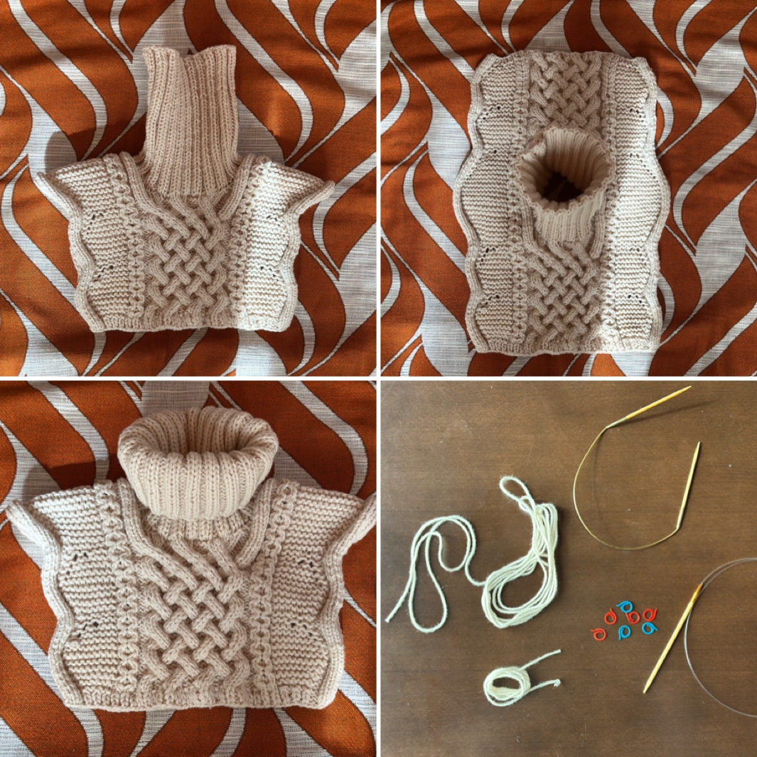 ネックウォーマー　編み物　クラウディア