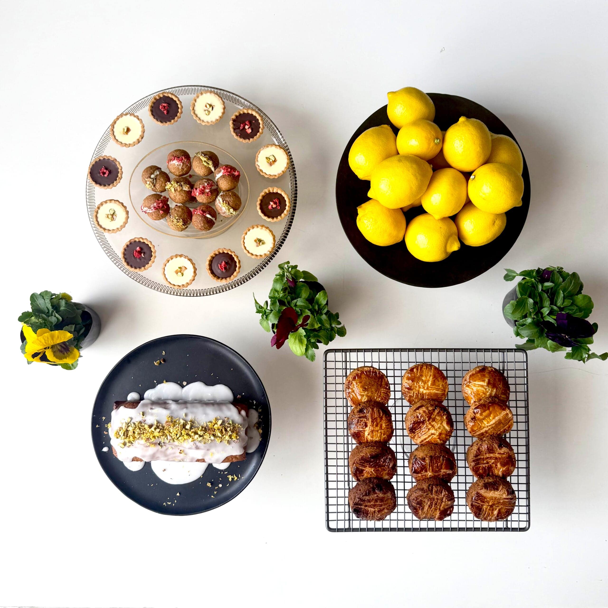 ミニチョコタルト ドライいちご オレンジピール ピスタチオ なかしましほさんレシピ バーチ・ディ・ダーマ レモンのパウンドケーキ レモン ガレット・ブルトンヌ