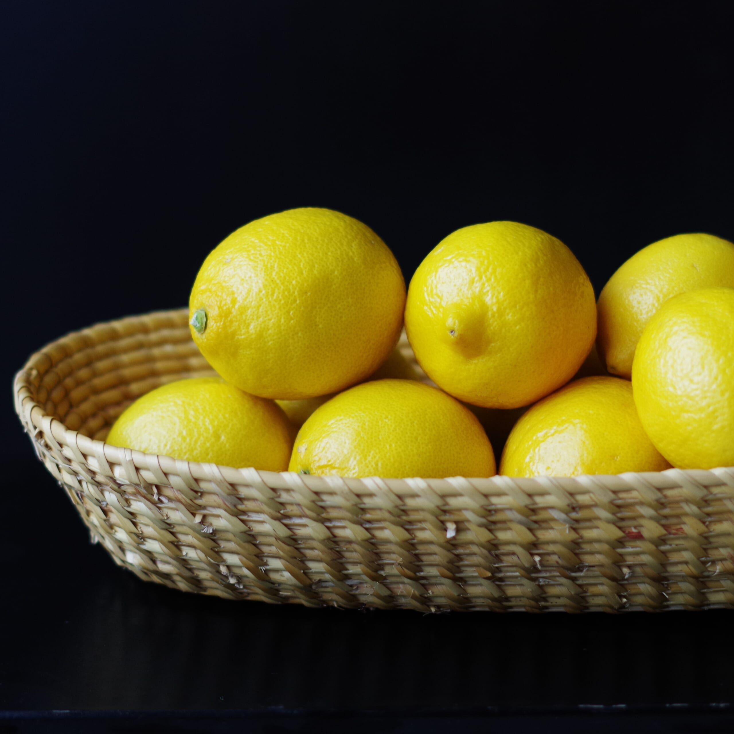 レモン、くるみの木で購入のかご