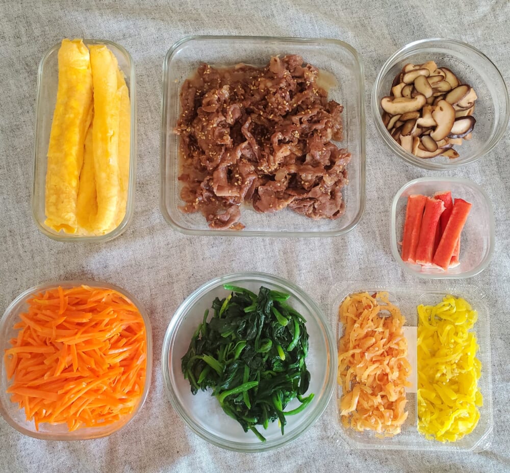 コウケンテツさんのキンパ　フルセットの具