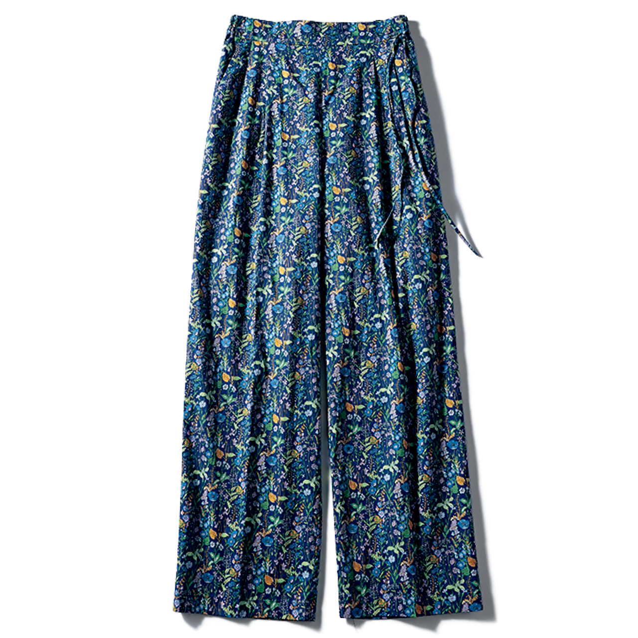 12closet（トゥエルブクローゼット）【洗える】リバティプリントタックパンツ