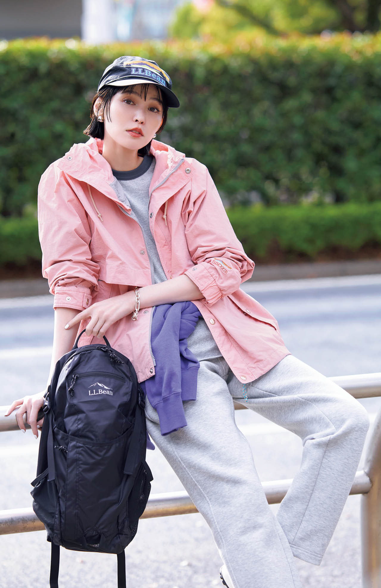 比留川 游さんのL.L.Beanのリバモア・ジャケットを使ったコーデ