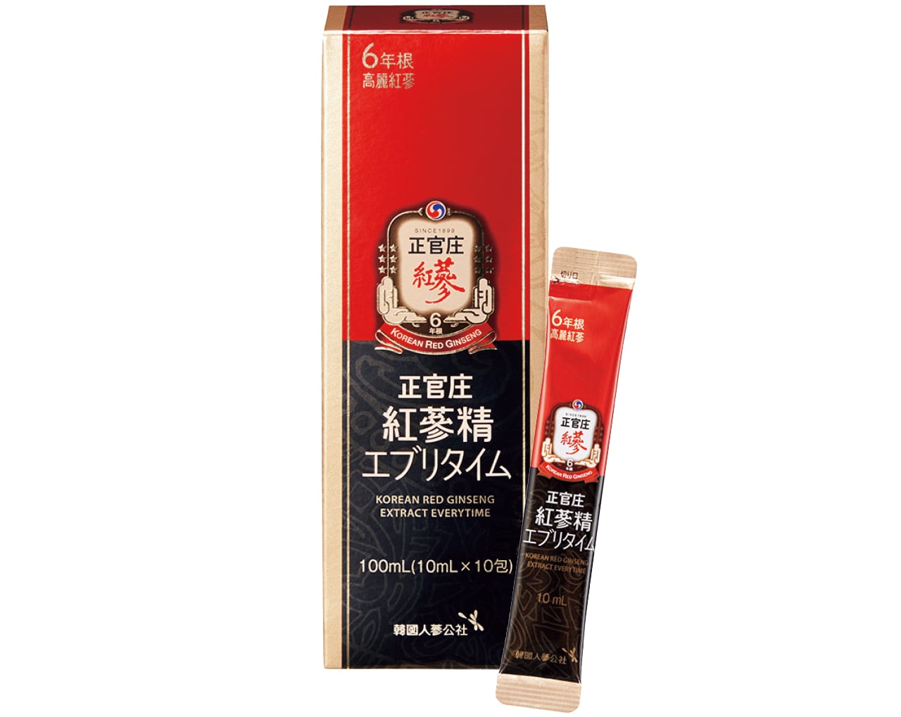 紅参精 エブリタイム 10包入り￥4350／正官庄