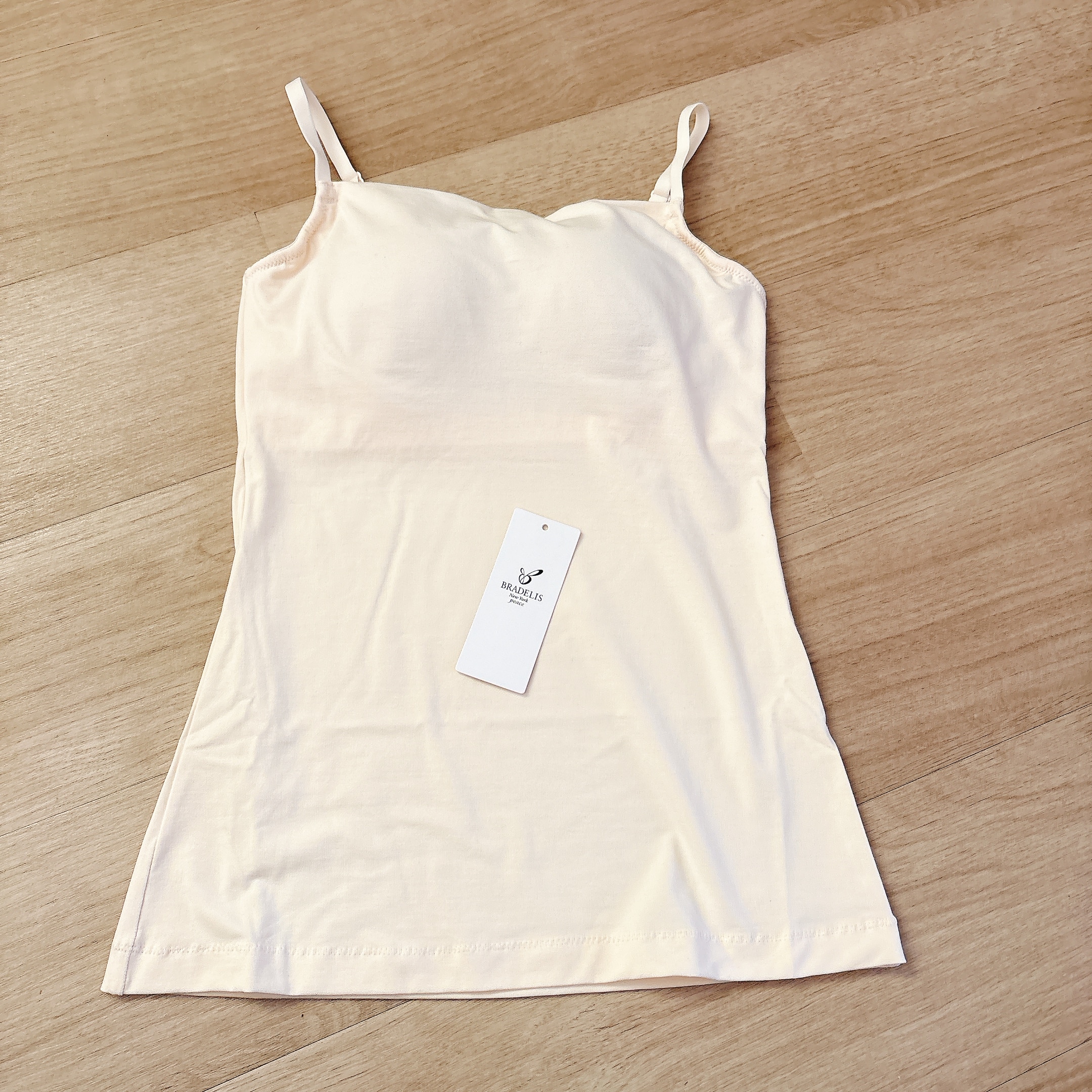 スタイリッシュ綿混ブラキャミ