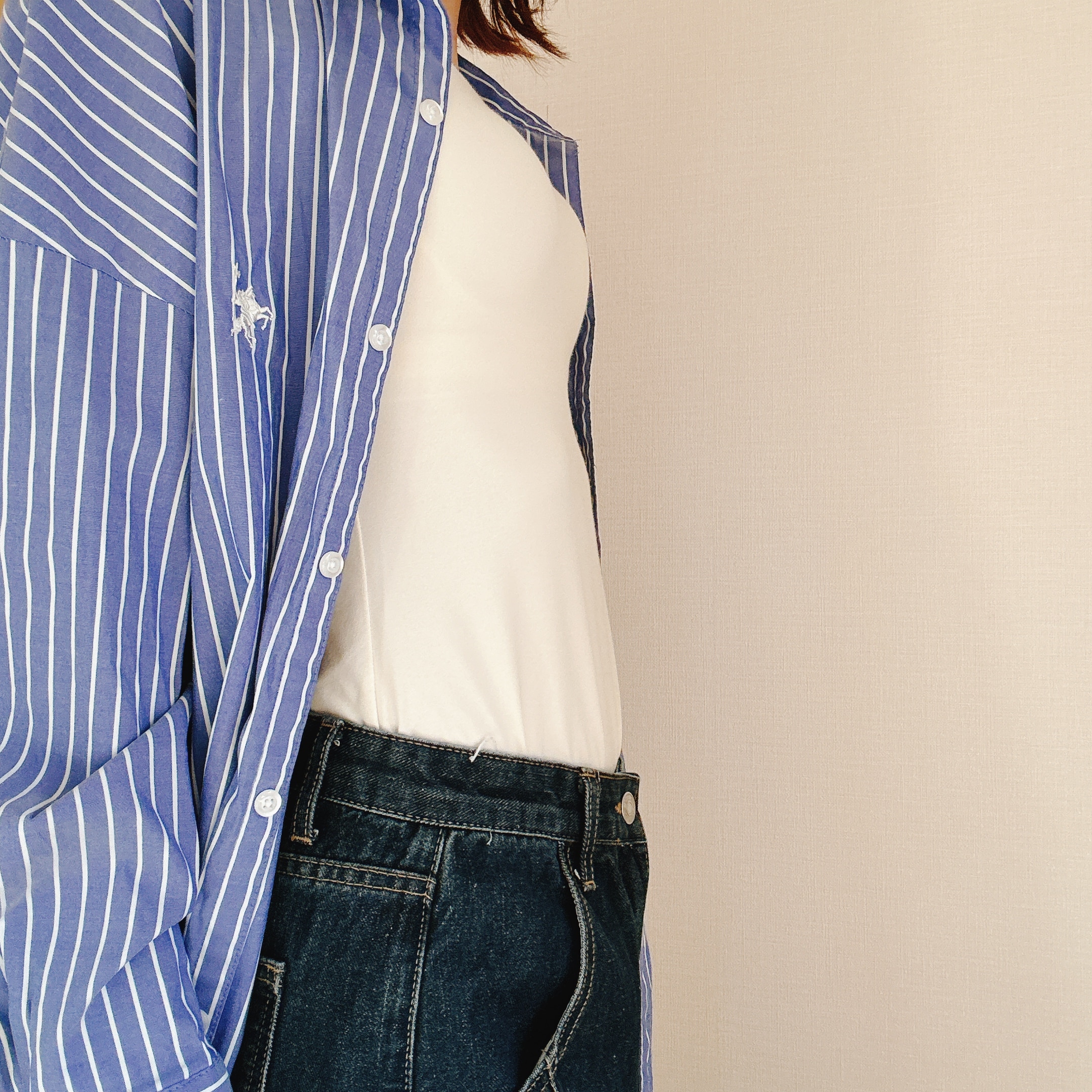 スタイリッシュ綿混ブラキャミ