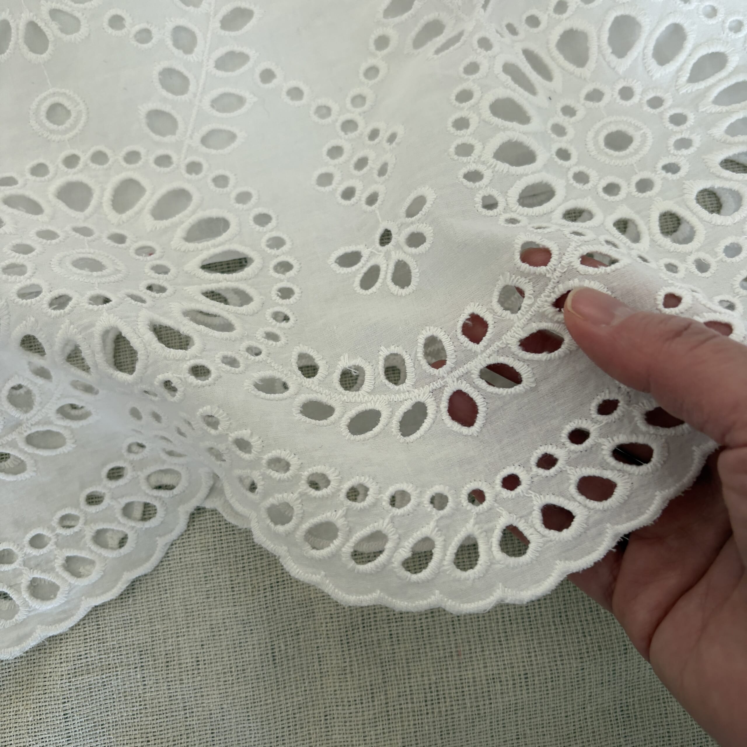 12closet　インドコットン刺しゅうレーススカート