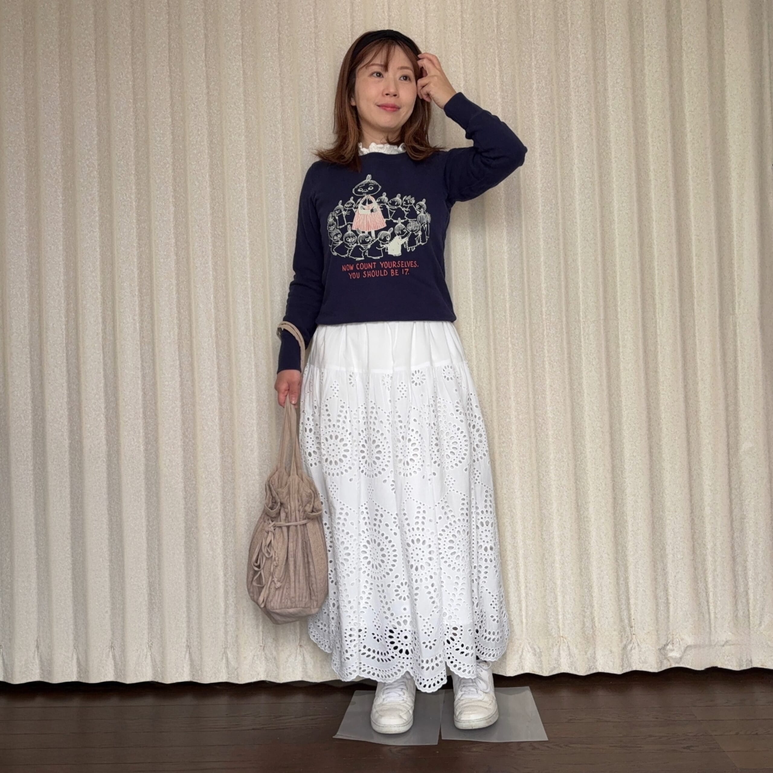 インドコットン刺しゅうレーススカート　12closet