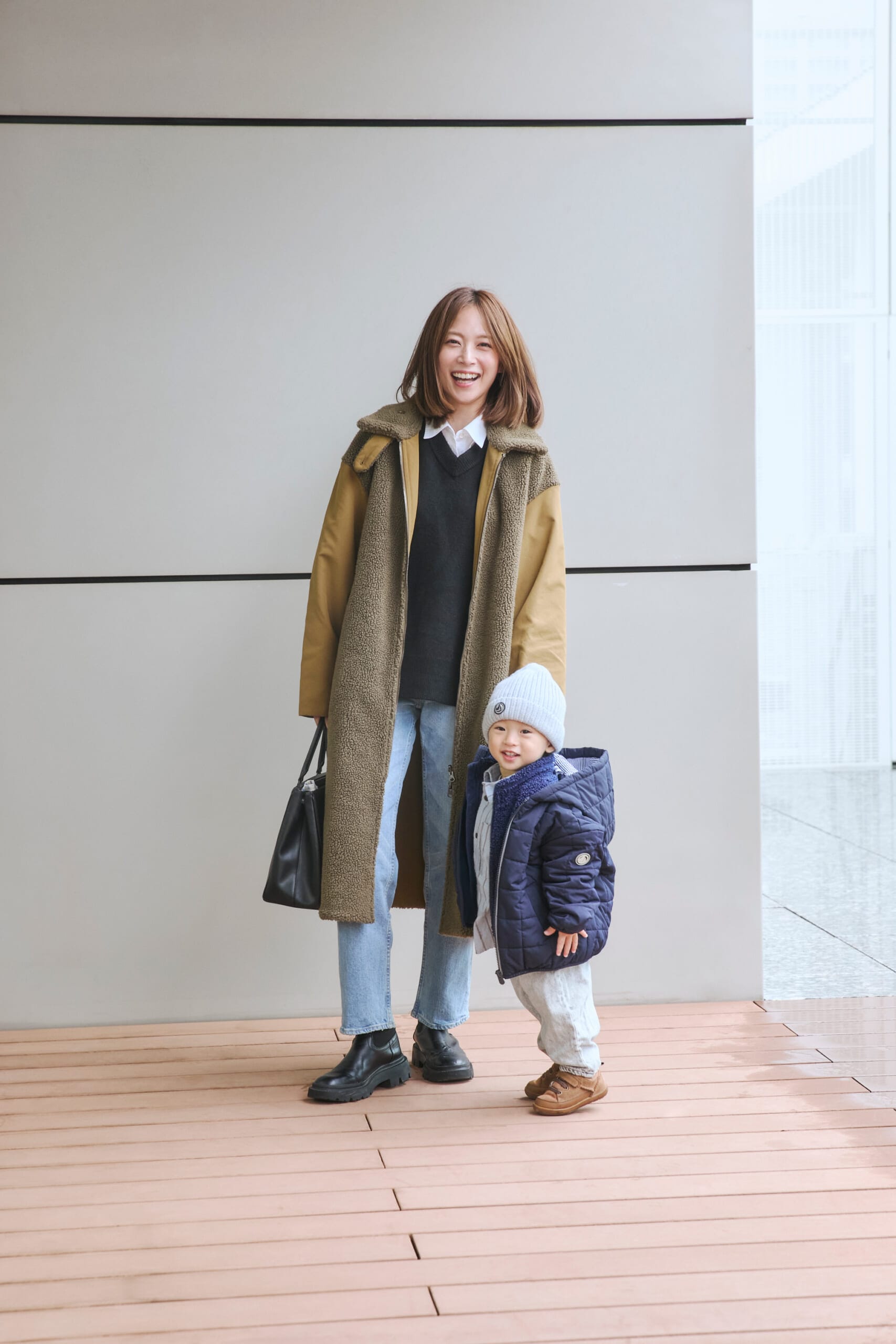 野坂百合子さんの親子コーデ