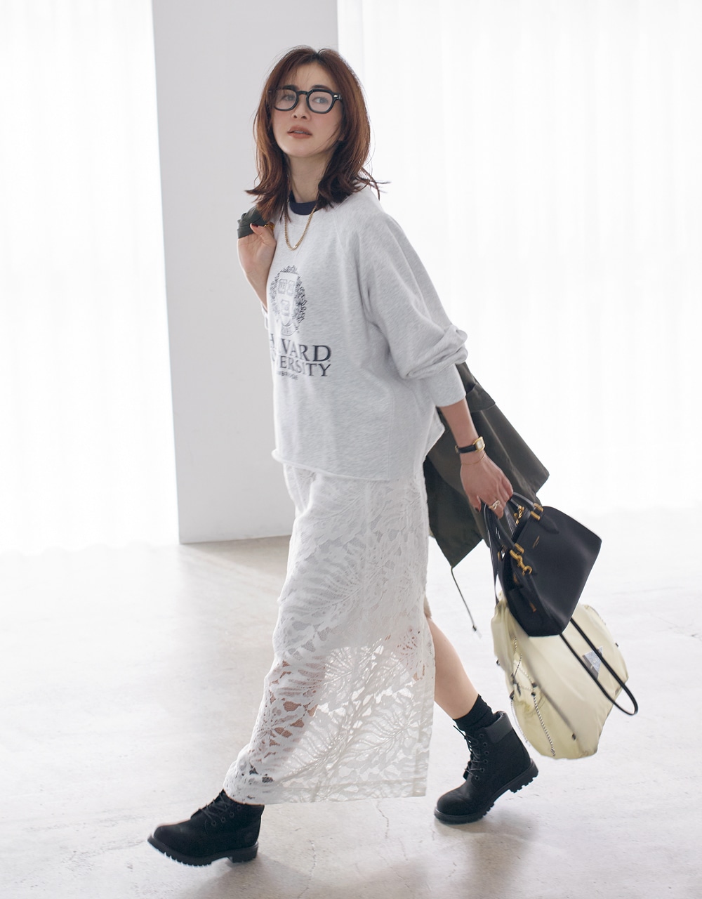 【GOOD ROCK SPEED（グッドロックスピード）】のカットオフ スウェットコーデ 高垣麗子さん