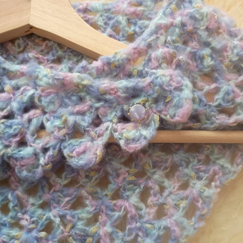 手編み　スカーフ　かぎ針