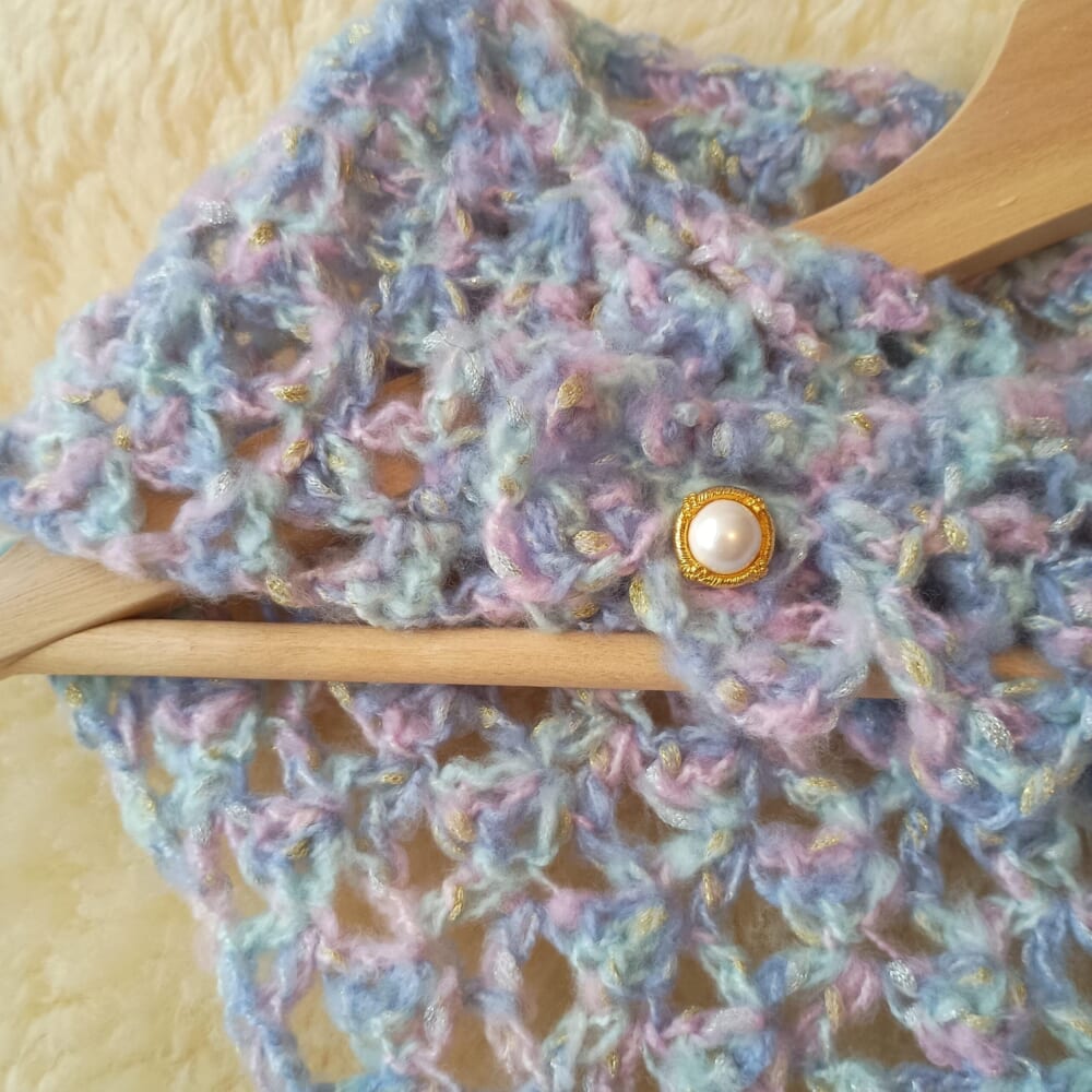 手編み　スカーフ　かぎ針