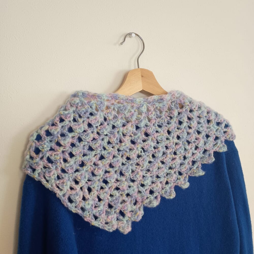 古希　手編み　スカーフ　プレゼント