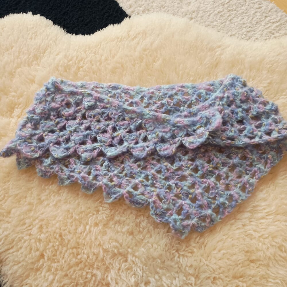 古希　手編み　スカーフ　プレゼント