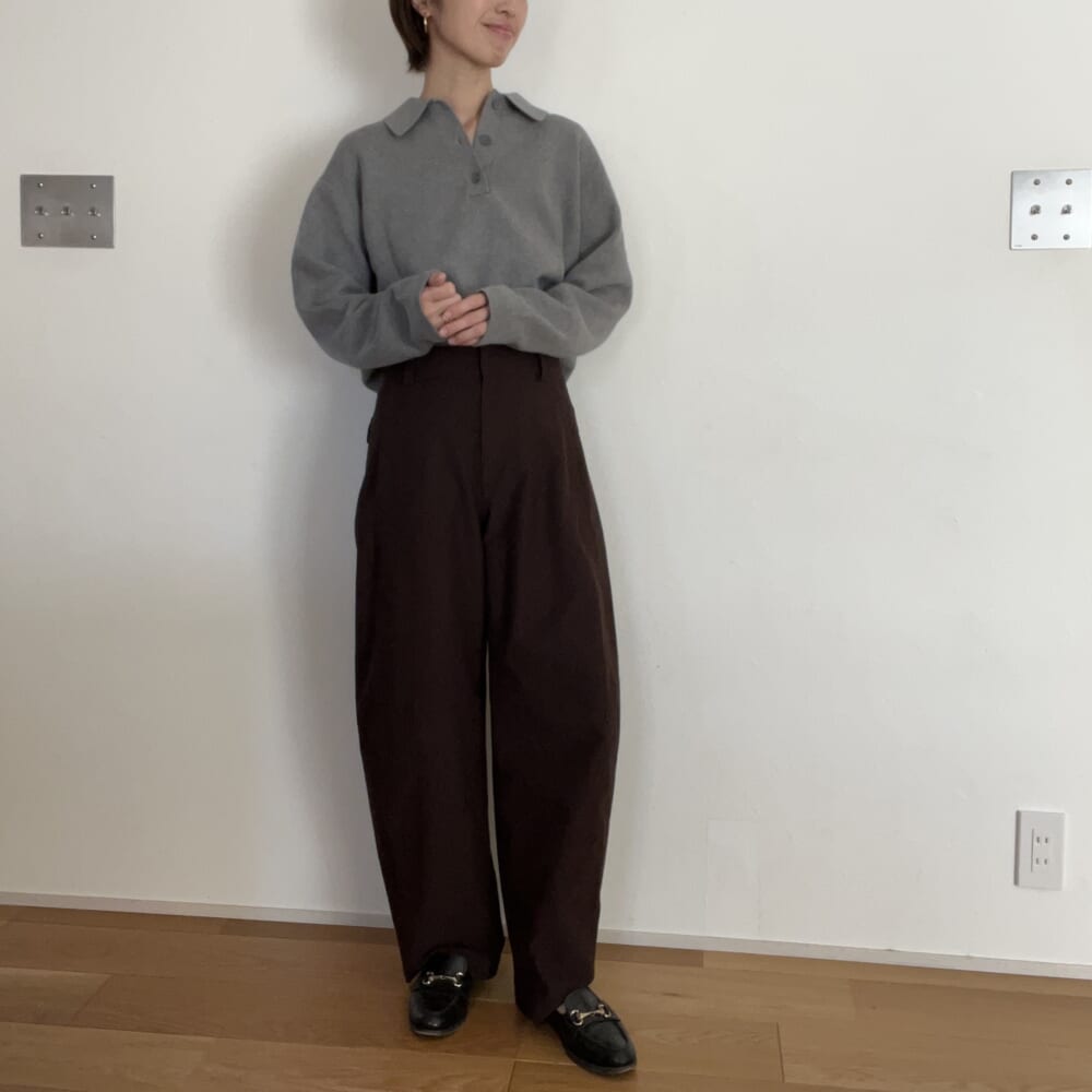 UNIQLO ジャージーバレルレッグパンツ　春コーデ
