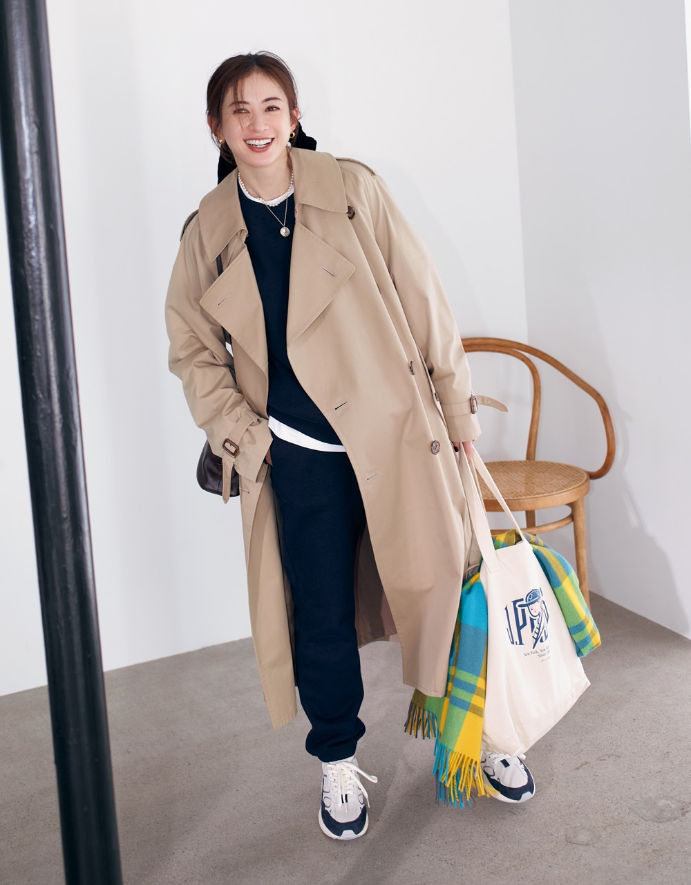 【thehighlights(ザハイライツ)】のスウェット セットアップコーデ 高垣麗子さん