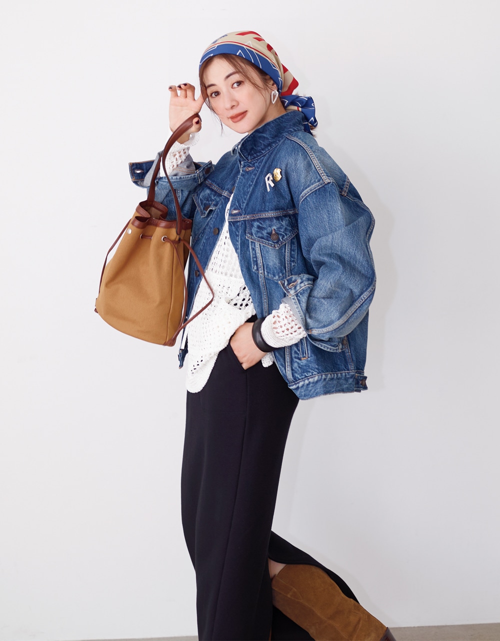 【SACRA（サクラ）】のスウェットロングスカートコーデ 高垣麗子さん