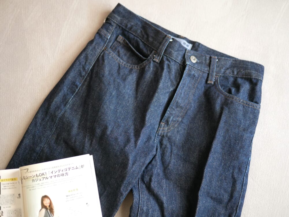 LEE3月号 カジュアル インディゴ デニム ユニクロ