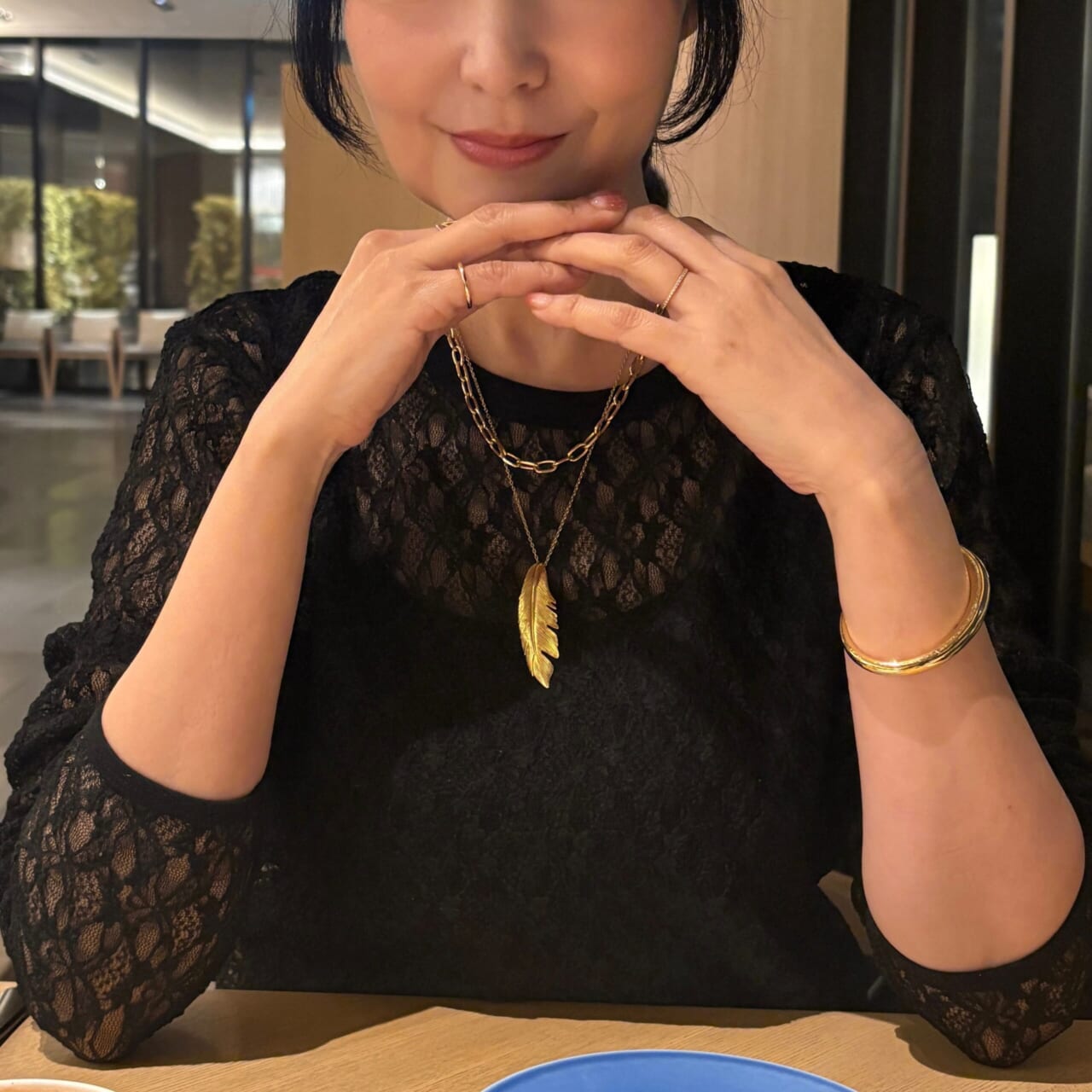 IRONING　フレームワーク　レースカットソー