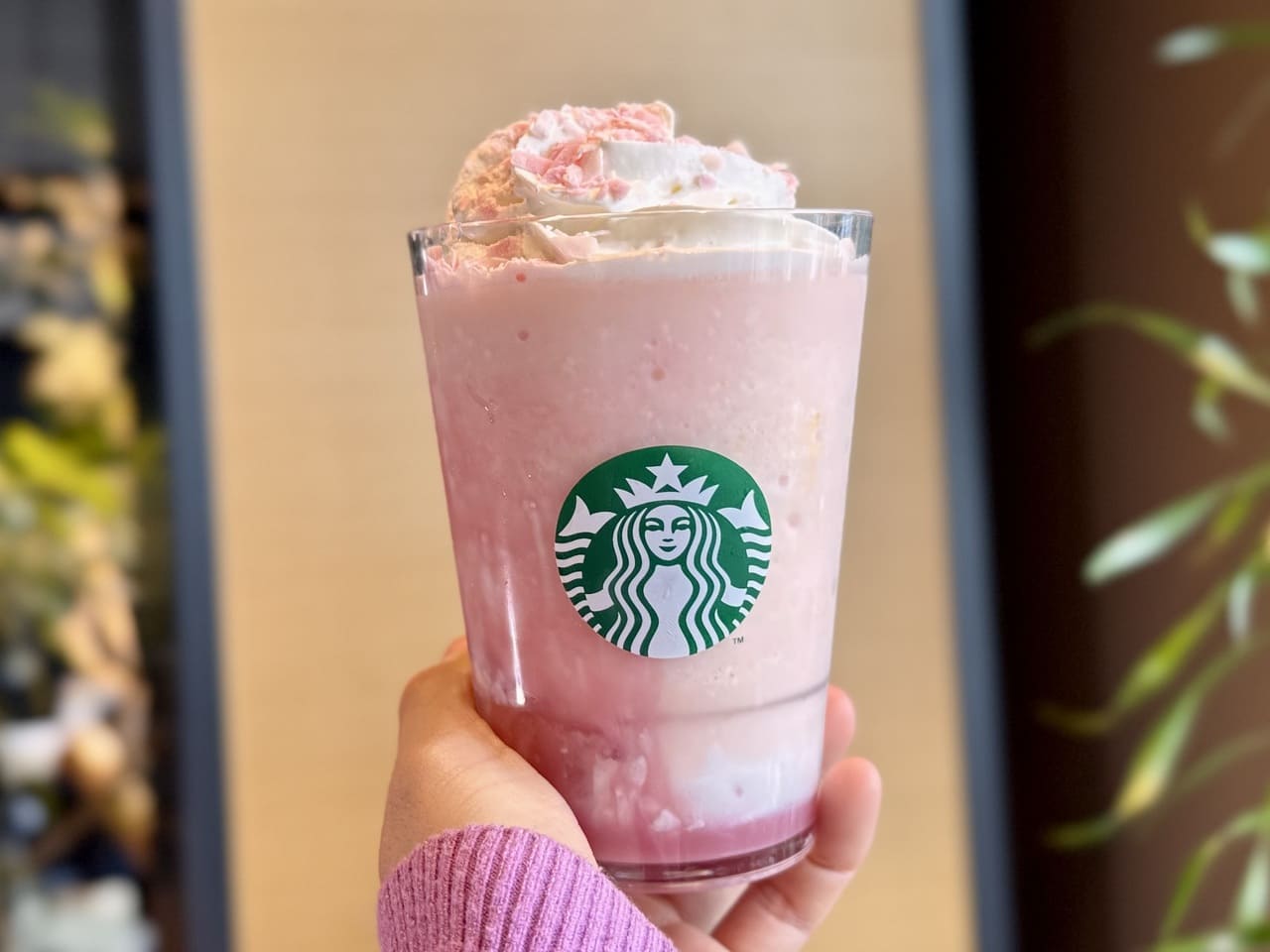 スタバ新作「桜 咲くよ 白桃 フラペチーノ®」