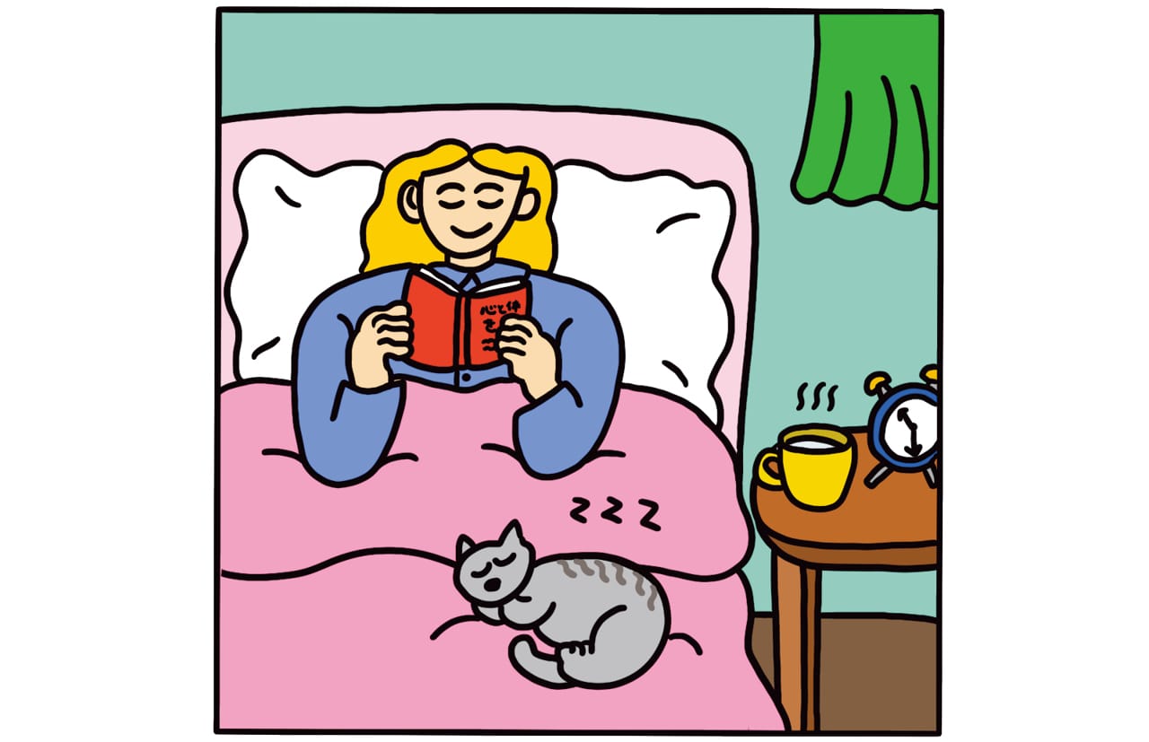 ベッドでの読書を習慣に