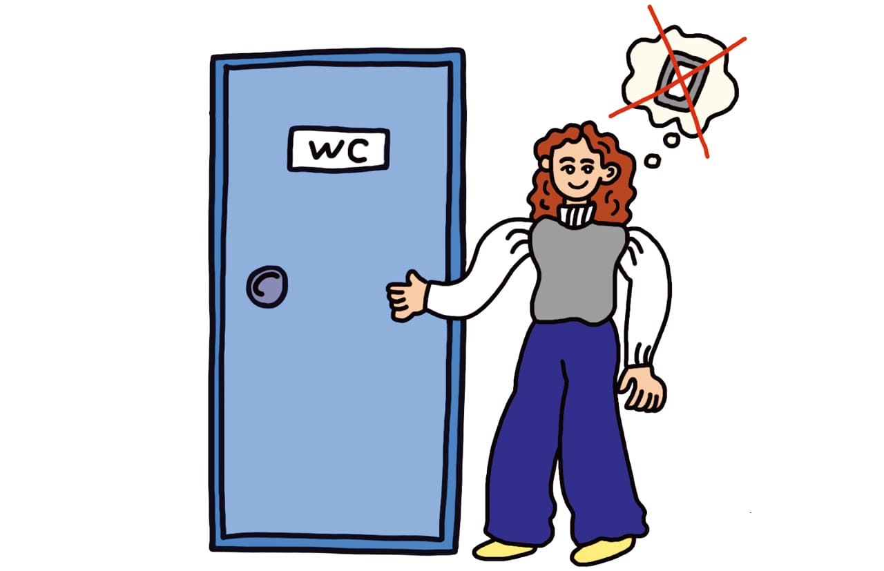 スマホをトイレに持っていくのをやめる