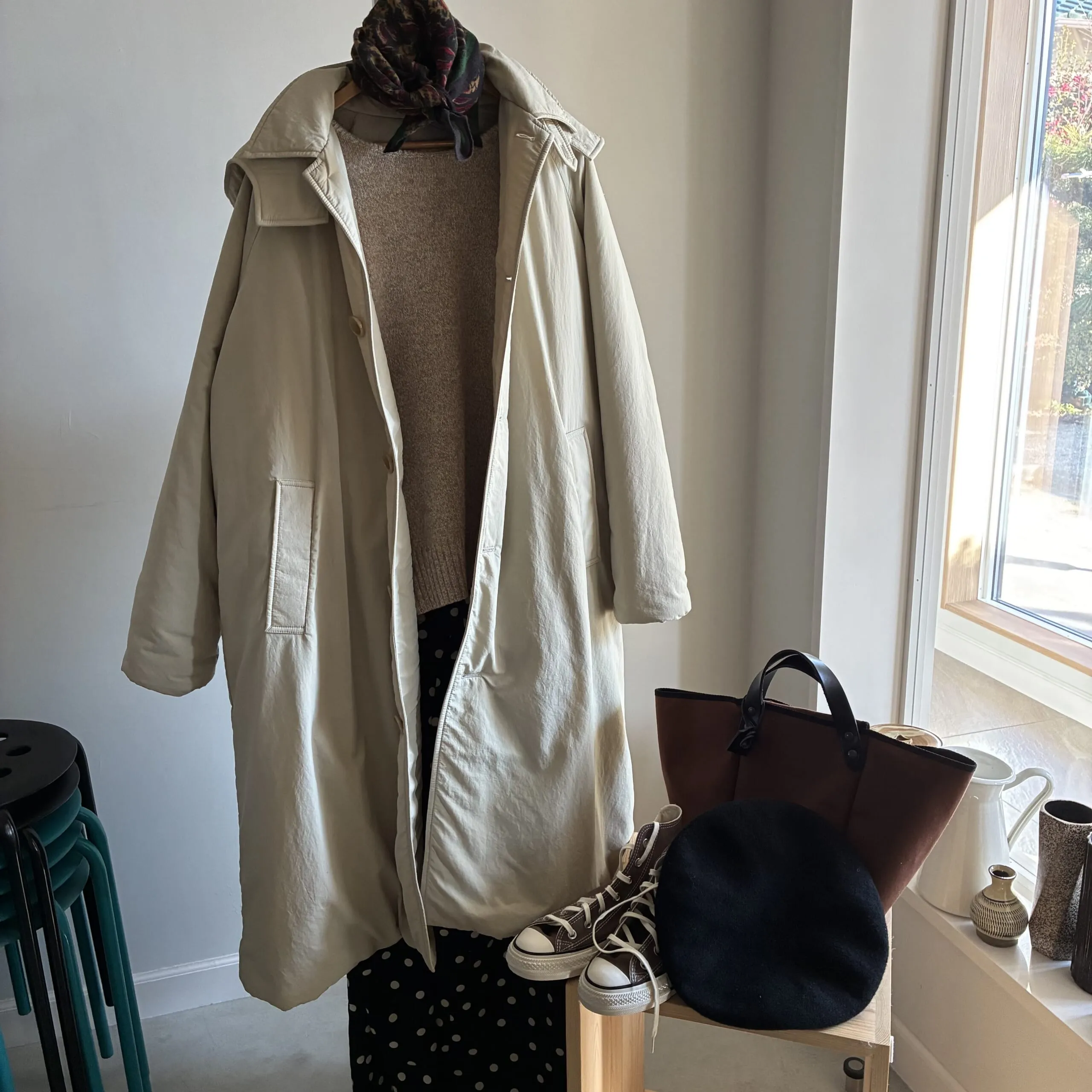 12closet
【洗える】撥水中綿フーディーコート