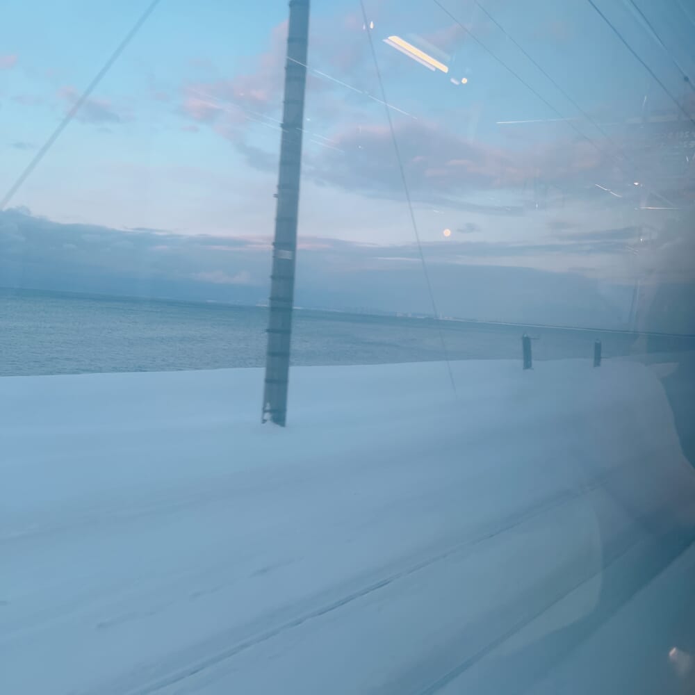 北海道 海 雪