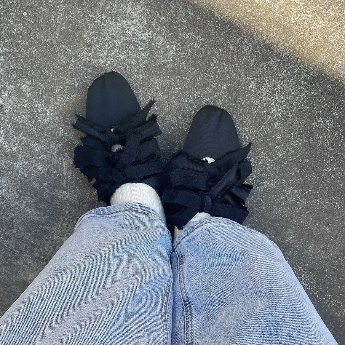 GRISEサテンリボンバレリーナ