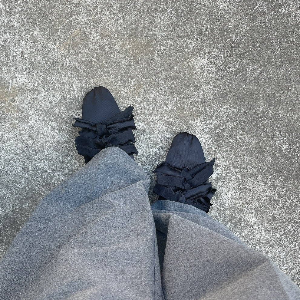 GRISEサテンリボンバレリーナ