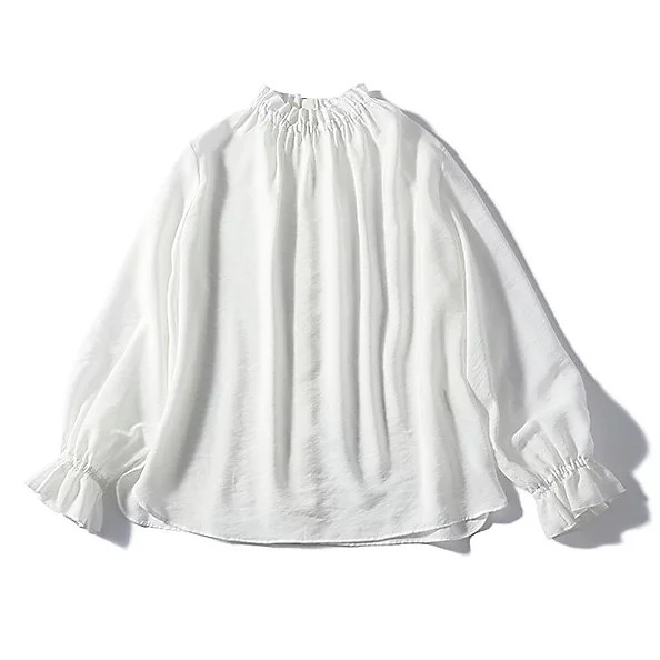 12closet
【12classe】【洗える】スタンドフリル衿シアーブラウス
￥15,400