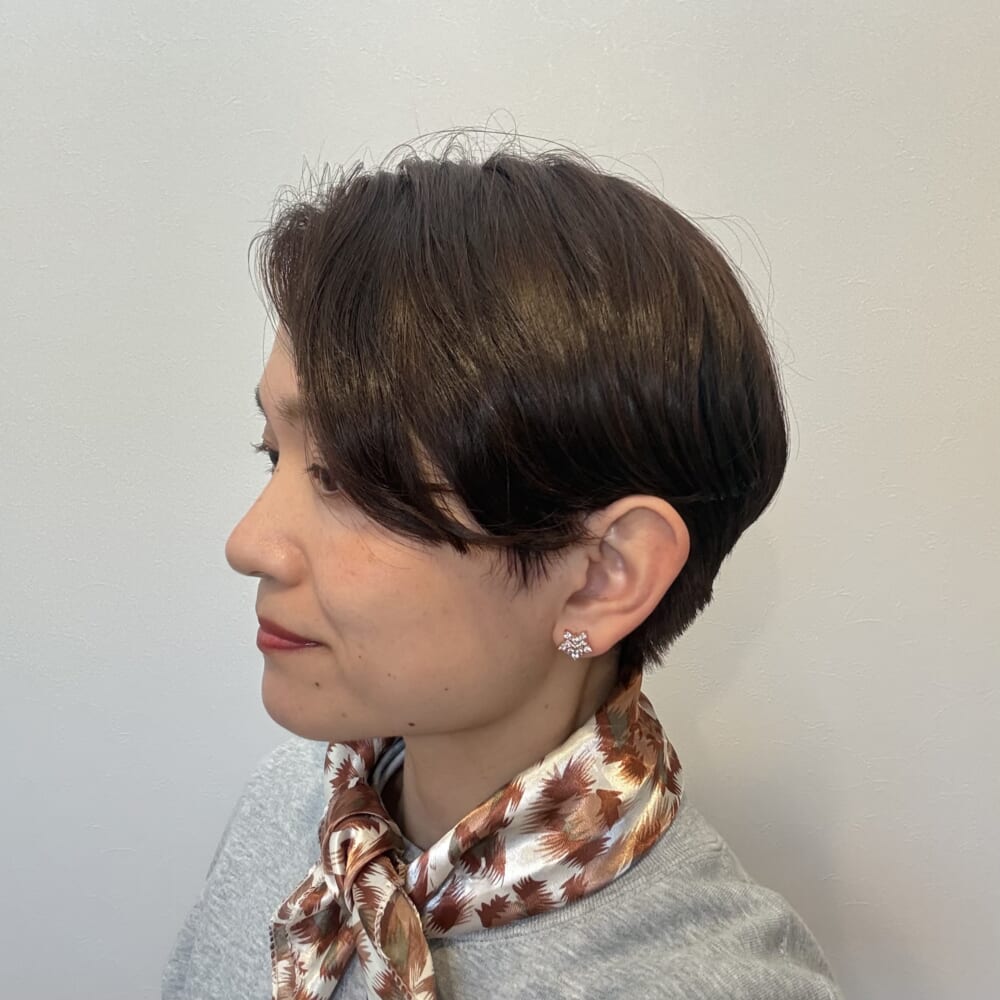 ハンサムショート　ピンクベージュ　LEE100人隊