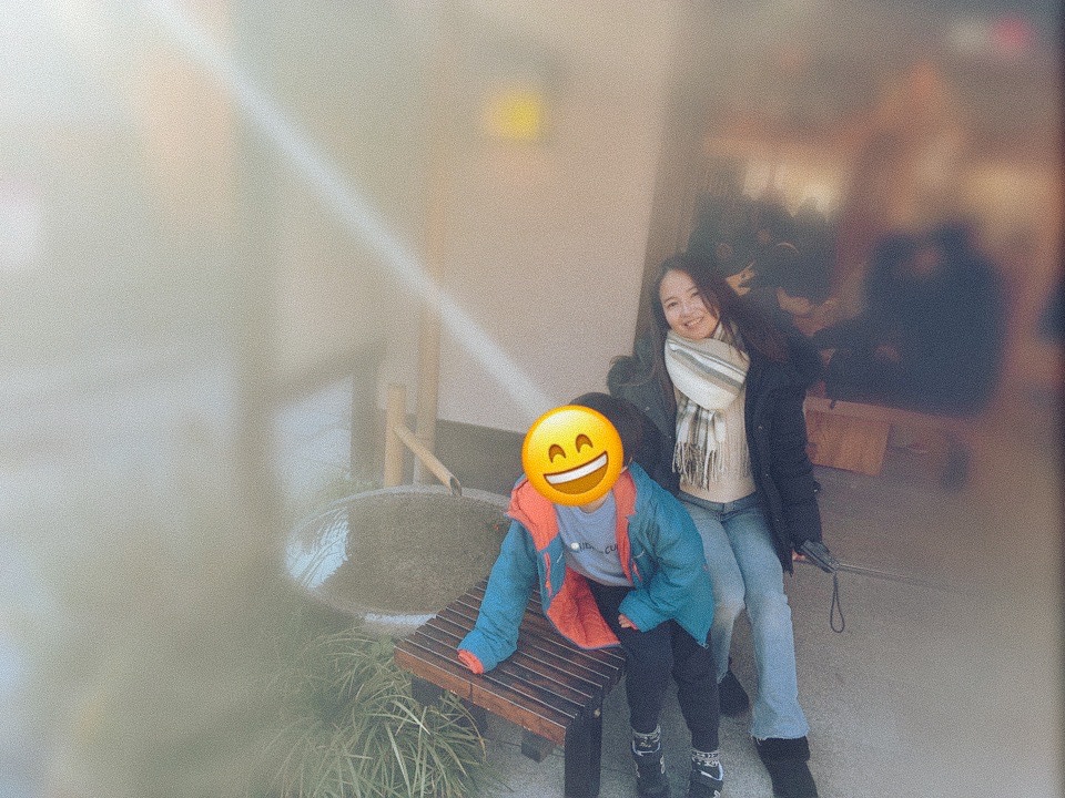 旅行中でザラのパンツをきたとき