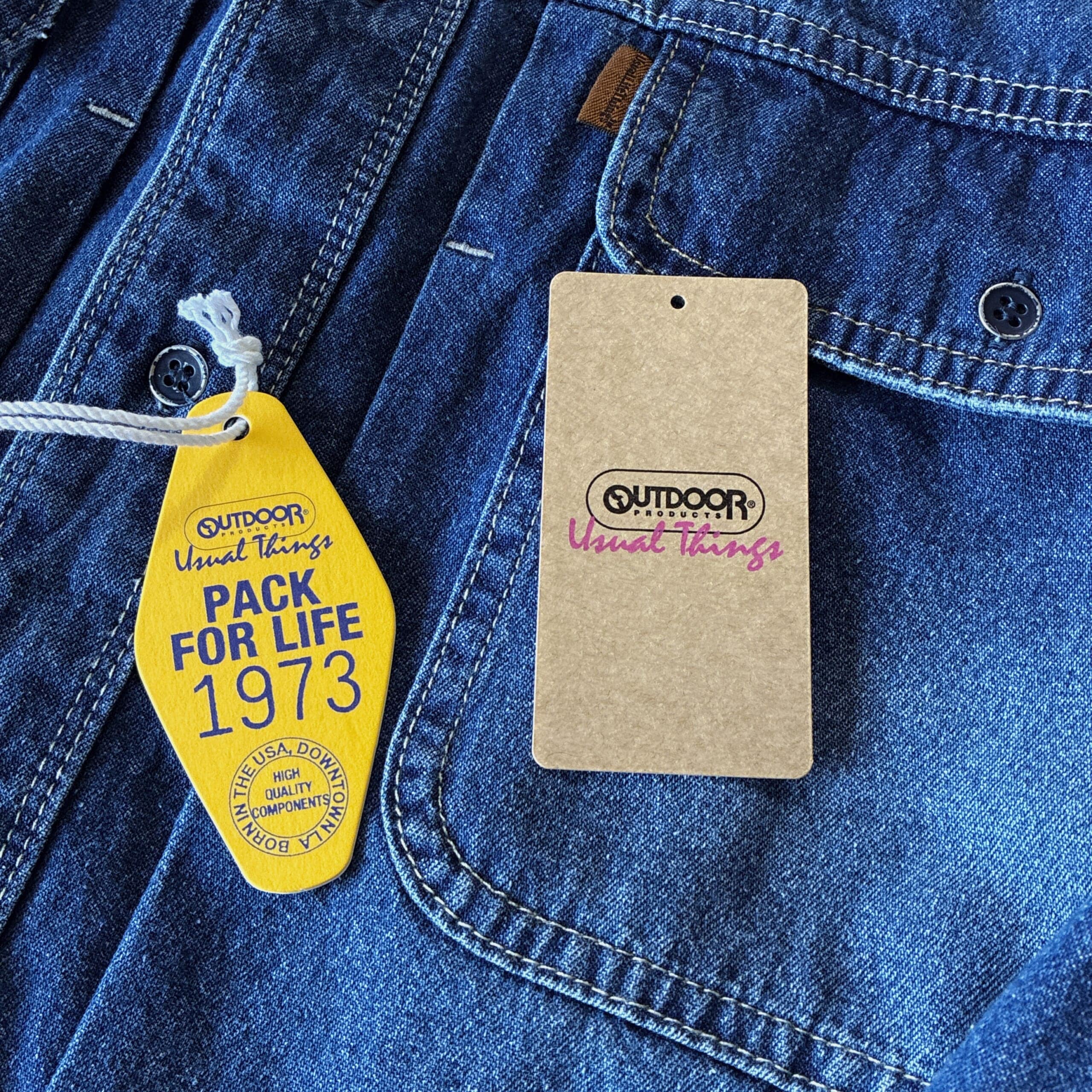 アウトドアプロダクツ　ユージュアルシングス　ユージュアルライフシングス　ULT デニムワーカーシャツ　ベイクルーズ　デニムシャツ　outdoorproductsusuallifethings