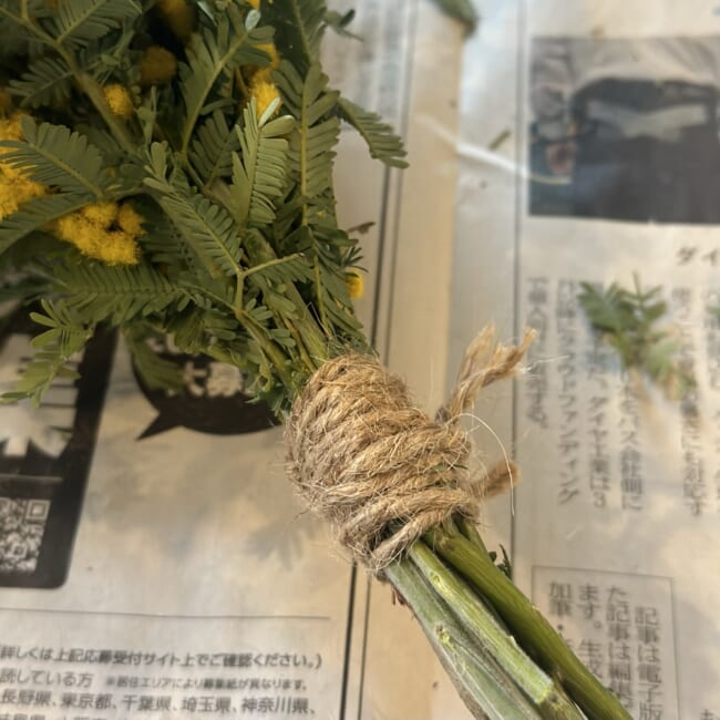 ミモザのスワッグ