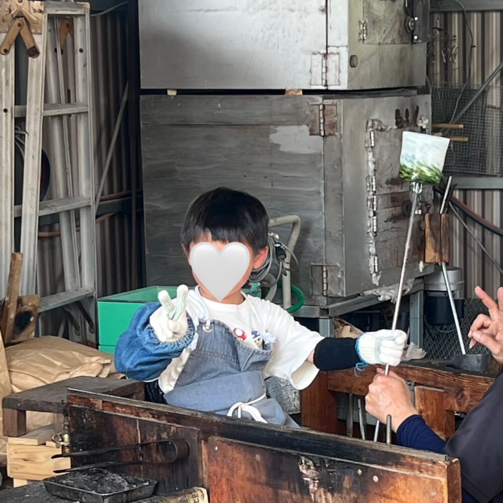 琉球グラス体験　子ども食器　うつわ